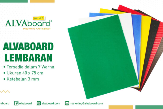 Lembaran Plastik Tebal Bahan PVC Tebal dan Tipis 7 Pilihan Warna