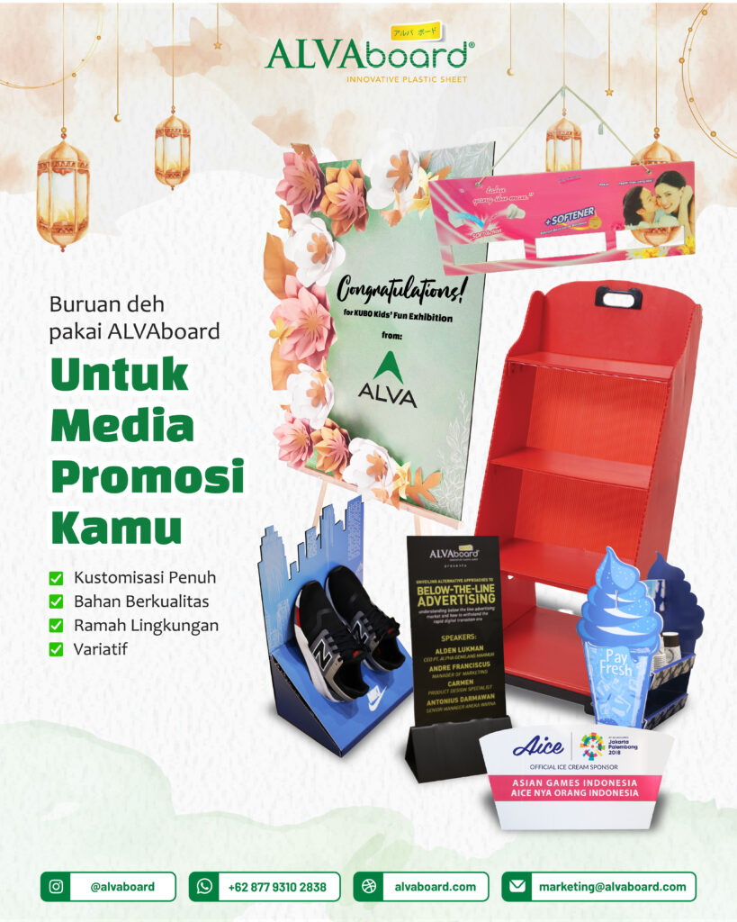 papan promosi standing