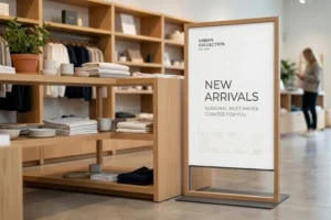 pp board display toko retail