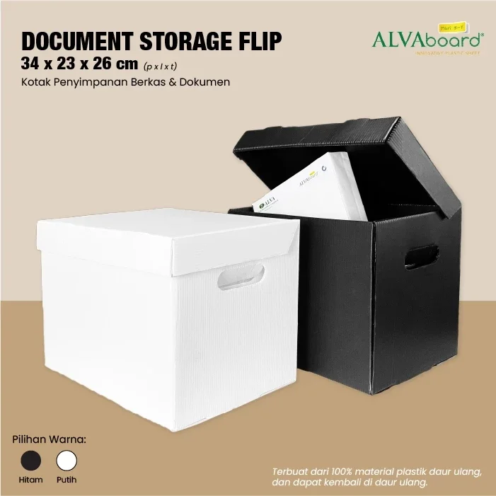 ALVAboard flip document storage box