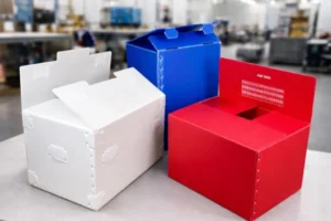 Box packaging industri dari PP corrugated sheet ALVAboard