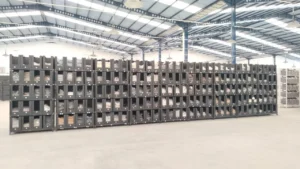 ALVAboard racking system in the factory warehouse.