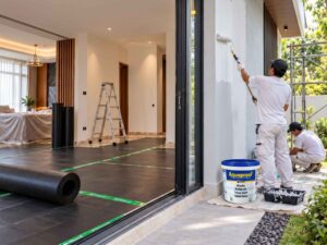 ALVAboard Floor & Wall Protector menjaga lantai tetap rapi selama renovasi