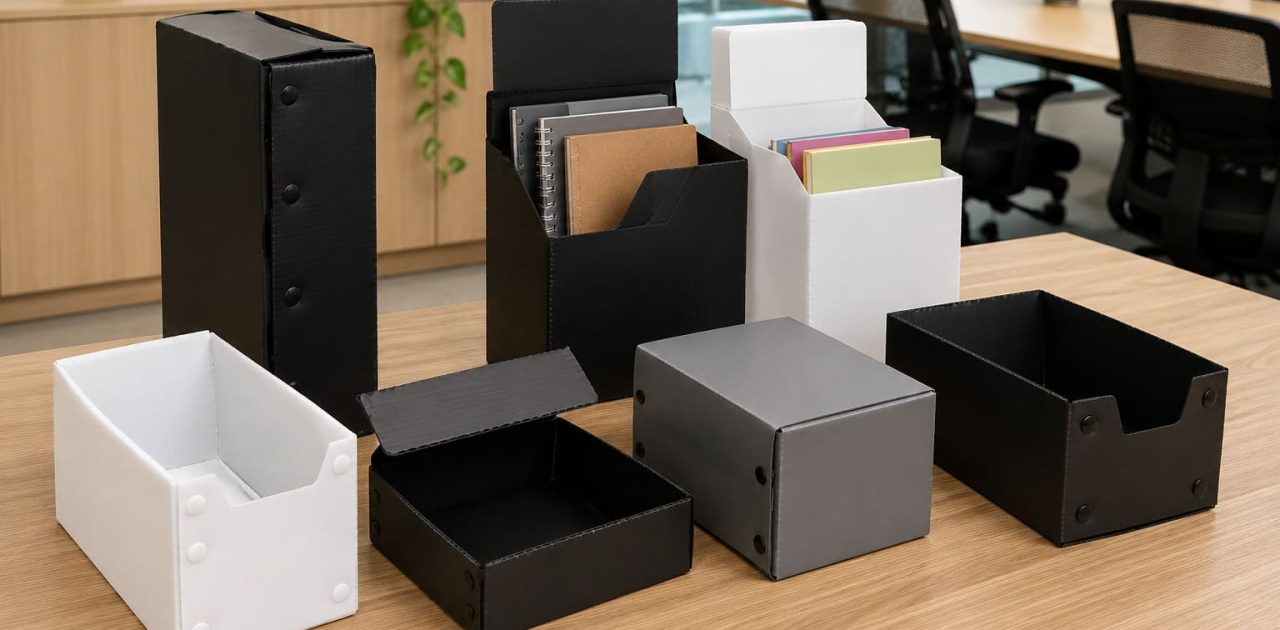 Custom box packaging made from polypropylene by ALVAboard for various industrial needs