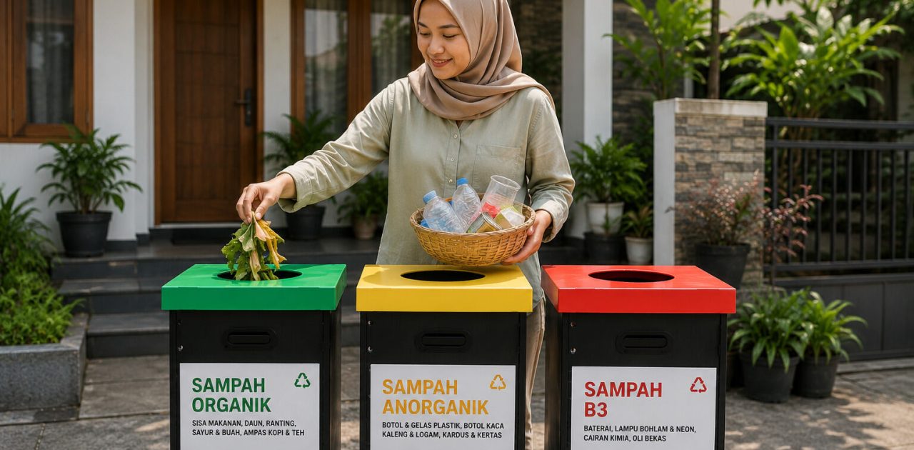 Warga Bandung wajib pilah sampah menggunakan tempat sampah organik, anorganik, dan B3 sesuai aturan pemilahan sampah Kota Bandung.