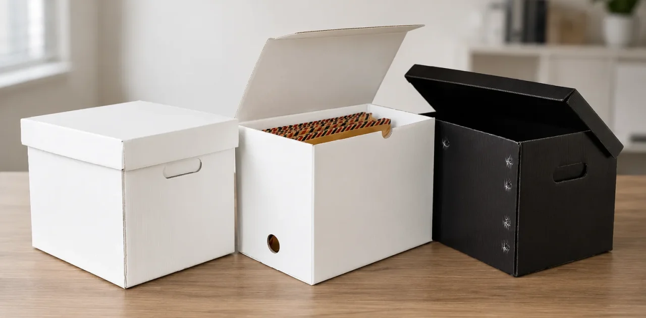 ALVAboard archive box for document storage.