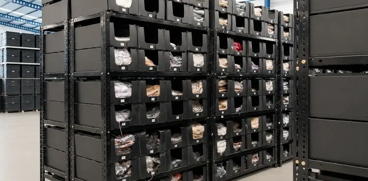 Racking box in the warehouse