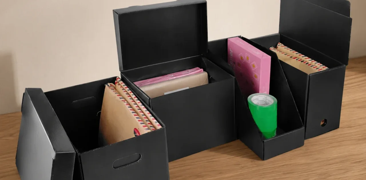 Various types of ALVAboard document boxes