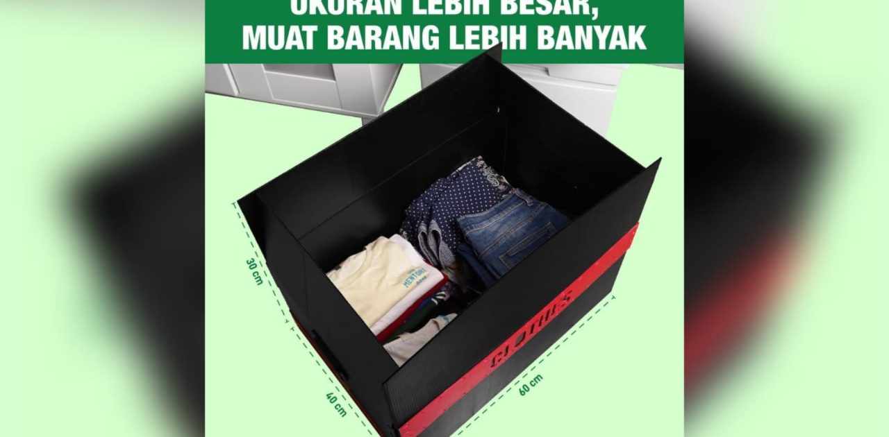 kardus packing baju