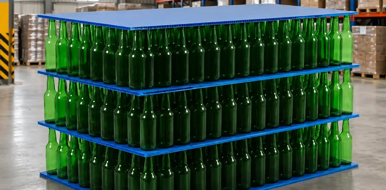 Reusable layer pad for beverage bottle dividers